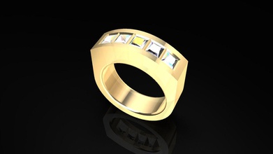 princess-Diamant-gold-ring alle 3d gold Silber Juwel Schmuck ring Ringe gem Edelsteine diamond Hochzeit drucken Prinzessin Frau 3d print model - Mito3D