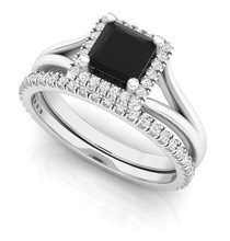 princesa diamante joyería joya anillo banda mujer oro plata imprimible Boda compromiso blanco brillante Moda 3d print model - Mito3D