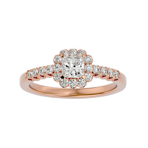 Principessa alone solitario nozze Fidanzamento squillare 360 Visualizza gioielleria gruppo musicale womenring oro diamante anelli donne 3D print model - Mito3D