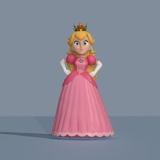 prenses şeftali 3d yazdırılabilir model Mario takı altın elmas gümüş nintendo karakter Sanat oyun film krallık zehirli mantar pembe heykelcik güç oyunlar oyuncaklar 3d print model - Mito3D