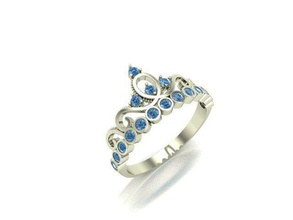 princesa anel jóias de prata ouro anéis 3d print model - Mito3D