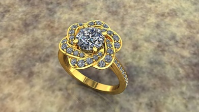 Princesse bague dossiers stl 3dm goujat or argent diamant bijou gemme engagement mode brillant beauté bijoux anneaux 3d print model - Mito3D