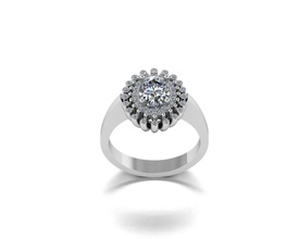 Prinzessin ring Schmuck Juwel Diamant-ring sterling Mode-ring neue molde bedruckbar ist gem ring-Modell Silber Ringe 3d print model - Mito3D
