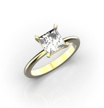 princess stone engagement ring jewelry gold wedding diamond printable platinum engagem marriage rings 3d print model - Mito3D