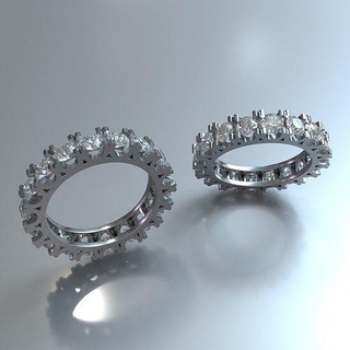 Princesa branco cortar diamante 3dm anel joalheria argolas ouro imprimível prata jóias jóia Casamento noivado brilhante esterlina moda design real royaldesign2018 3d print model - Mito3D