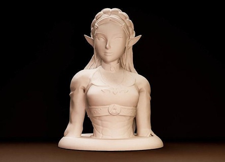 princess zelda statue 3d print printed prints printable botw art sculptures 3d print model - Mito3D