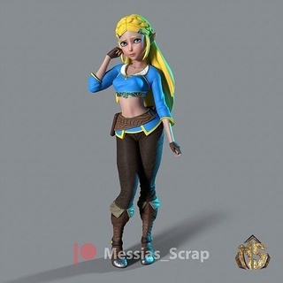 prenses Zelda efsane kız oyun fanart Sanat heykeller 3d print model - Mito3D