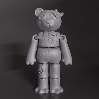 print in place orso giocattolo articolato printinplace In piedi orsacchiotto orsetto pulsante Giochi giocattoli 3d print model - Mito3D