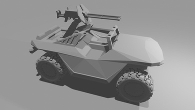 impresión coche vehiculo pistola maquinaria militar guerra ejército arma diesel agarrar máquina industrial juego juegos juguetes 3d print model - Mito3D