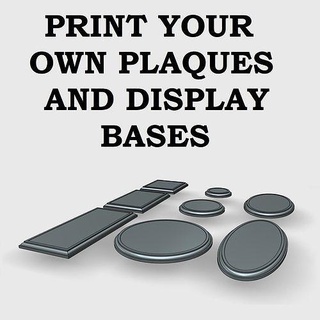 impressão exibição placa diorama base figura estatueta prêmios passatempo faça 3d print model - Mito3D