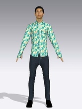 impressão homem camisa imprimível pano moda jeans 3d print model - Mito3D