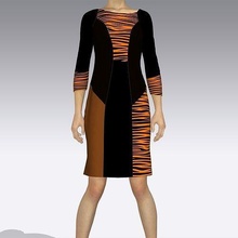 Stampa pianura moda donna indossare vestito 3d print model - Mito3D