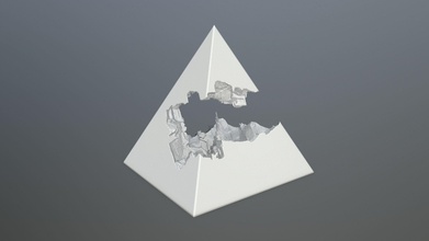 drucken pyramide loch it felsen druckbar skulptur cnc drucken spiele spielzeuge 3d print model - Mito3D