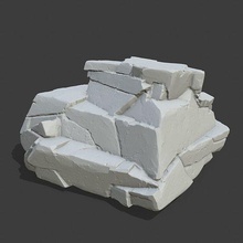 stampa roccia mucchio of rocce stampa calcolo sculp stampabile statua prototipazione giochi giocattoli 3d print model - Mito3D