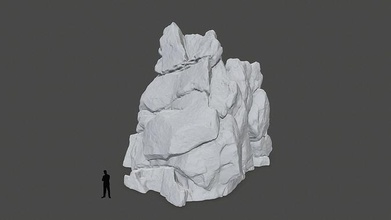impressão rocha 2 pedras pedra penhasco monte areia montanha imprimível jogos brinquedos acessórios 3d print model - Mito3D