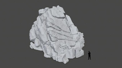 impression roche 6 rochers calcul falaise monter sable montagne imprimable jeux jouets jeu accessoires 3d print model - Mito3D