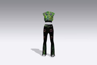 yazdır bot moda sanat kadın kumaş dükkan giyim giyinmek yazdırılabilir pantolon 3d print model - Mito3D