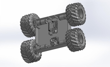 imprimível robô 4 roda arduino terreno projeto máquina veículo tecnologia ciência engenharia robótico robótica codificação braço passatempo faça scifi sci 3d print model - Mito3D