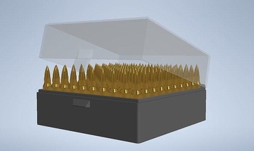 druckbar munition box gewehr waffe kugel schale lager paket angriff ar15 projektil 3d gedruckt hobby diy 3d print model - Mito3D