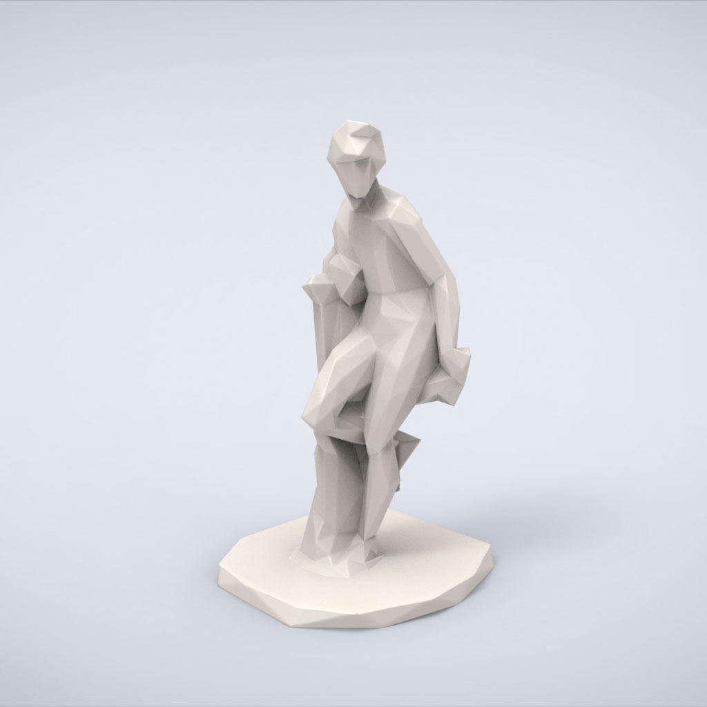 druckbare apollo-Skulptur lowpoly-Stil Kunst miniaturen Herausforderung der Miniatur Skulptur classic die klassische low lowpoly traditionellen statue alten apollo london Figuren Skulpturen 3D print model - Mito3D