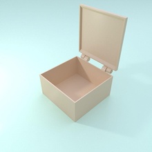 printable caixa de dobradiças uma parte apenas a moda caso dobradiça móveis intertravada recipiente rápido hobby diy outros embalagem 3d print model - Mito3D