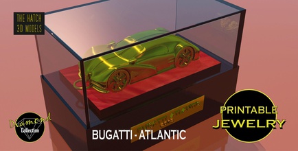 printable bugatti pendant jewelry atlantic design buga pendants 3d print model - Mito3D