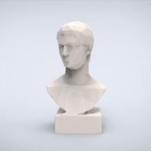 printable bust of caligula lowpoly style miniatures challenge miniature sculpture classic classical traditional statue ancient portrait figurines art sculptures 3d print model - Mito3D