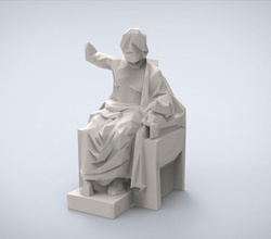 stampabile classica zeus scultura art miniature sfida in miniatura la classico basso lowpoly tradizionale statua antichi 3d stampa 3dprinting figurine sculture 3d print model - Mito3D