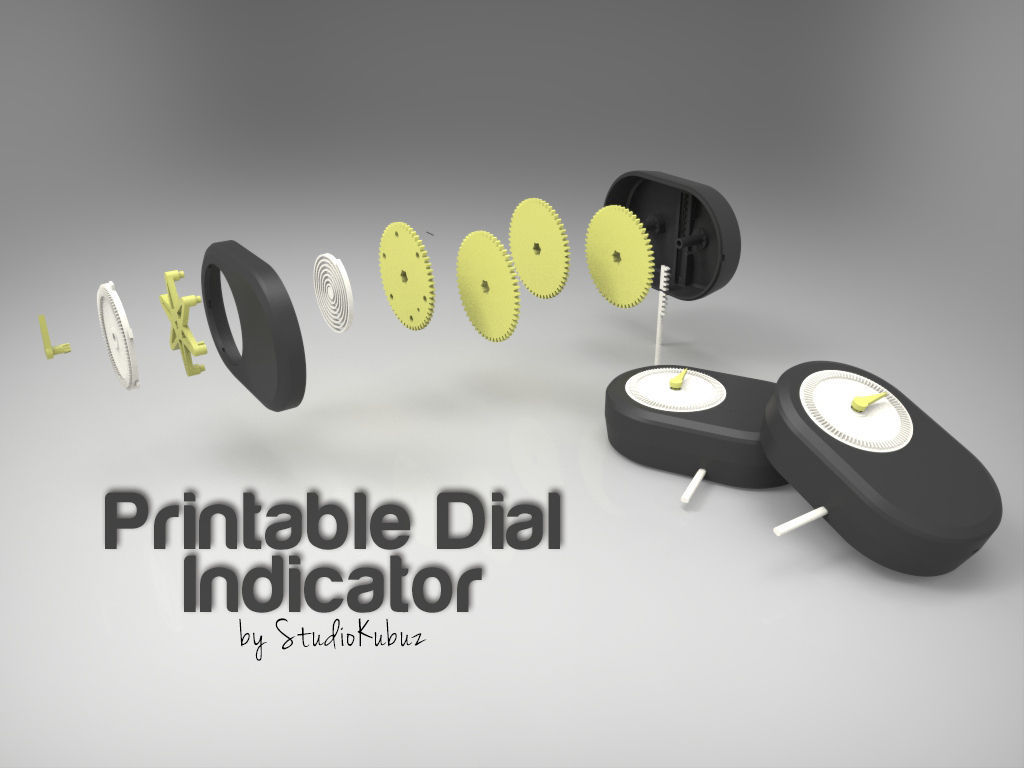 imprimível discar indicador precisão 3dprinteraccessories acessórios canteiro obras calibrar discagem nivelamento makerbot replicador passatempo faça 2 3D print model - Mito3D