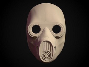 yazdırılabilir gaz maskesi maske bilim fi gelecek yazdır kask dümen airsoft vuruş topu fütüristik uzay savaş oyunları oyun nükleer asit zırh hobi kendin yap 3d print model - Mito3D