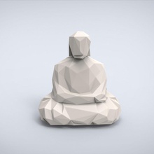 printable great buddha of kamakura lowpoly style miniatures challenge miniature sculpture classic classical traditional statue ancient figurines art sculptures 3d print model - Mito3D