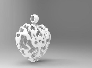 printable heart pendant art bones skull model 3d other 3d print model - Mito3D
