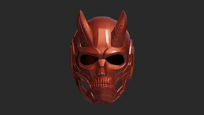 printable hi-tech skull helmet scifi forprint print stel 3d printmodel mask armor defence strikeball paintball toy game size future futuristic head airsoft hobby diy 3D print model - Mito3D