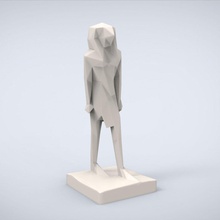 imprimable horus lowpoly style miniatures défi miniature sculpture classique traditionnel statue ancien egypte dieu art sculptures 3d print model - Mito3D