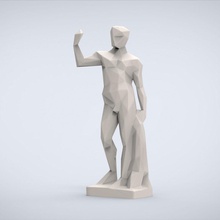 yazdırılabilir jason Heykeli lowpoly tarzı sanat minyatür meydan okuma heykel klasik düşük geleneksel eski poly Minyatürler figürinler heykeller 3d print model - Mito3D
