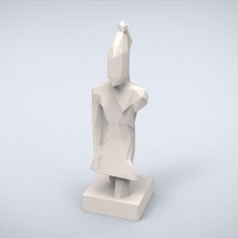 printable king lowpoly style art miniature sculpture classic classical low traditional statue ancient miniatures challenge sculptures 3d print model - Mito3D