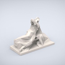printable lucrécia escultura lowpoly estilo a arte 3d pronta polys o ideal verificado impressão oco miniatura clássico de baixo tradicionais estátua miniaturas desafio esculturas 3d print model - Mito3D