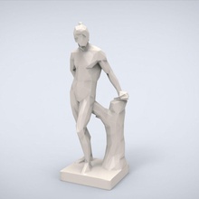 stampabile marte statua lowpoly stile art miniature sfida in miniatura la scultura classico classica basso tradizionale antichi il marmo lincoln poli figurine sculture 3d print model - Mito3D