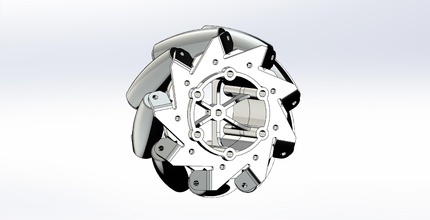 druckbar mecanum rad roboter räder technologie reifen robotik desing automobil isoliert omniwheel fahrzeug hobby diy wagen kunst projekt scifi sci 3d print model - Mito3D