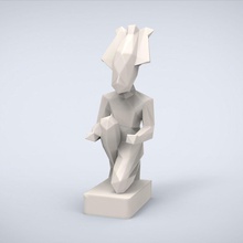 printable osiris lowpoly style art miniatures challenge miniature sculpture classic classical low traditional statue ancient god egypt sculptures 3d print model - Mito3D