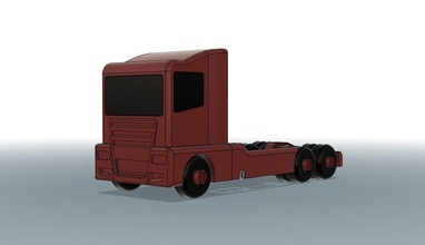 imprimível jogável caminhão v1 3dprint transporte brinquedo carro impressão 3d jogos brinquedos 3d print model - Mito3D