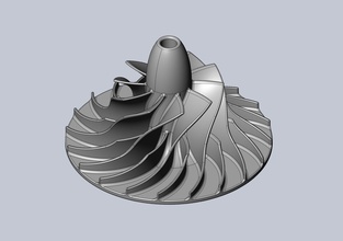 imprimable radial pompe turbopompe impulseur modèle technologie ingénierie compresseur ventilateur radio moteur fusée 3d science 3d print model - Mito3D
