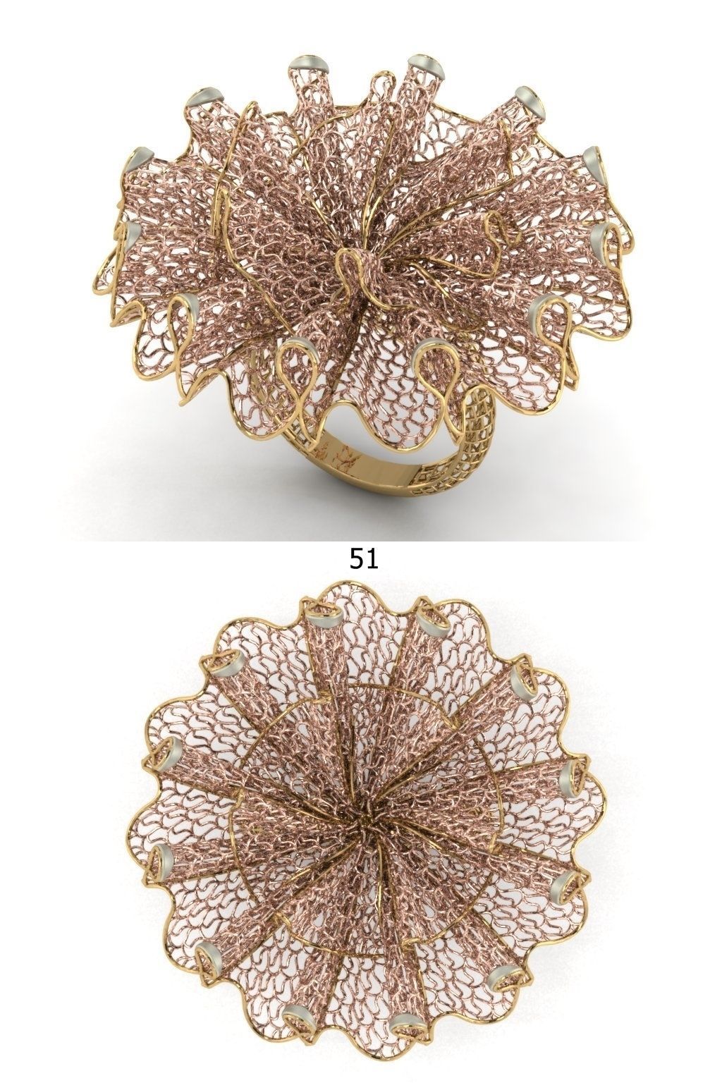 yazdırılabilir yüzük mücevher takı altın gümüş elmas nişan düğün parlak beyaz sterlin moda yüzükler Fuzyon füzyon safir 3D print model - Mito3D