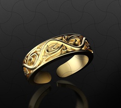 druckbare ring-Modell ring Juwel diamond Schmuck gold Ringe 3d print model - Mito3D