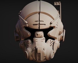 imprimível sci fi queda titan piloto capacete fantasia espaço scifi robor futurista titã cair ciência impressão modelo 3d futuro jogos guerra passatempo faça robótica 3d print model - Mito3D