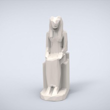 imprimable sekhmet lowpoly style miniatures défi miniature sculpture classique traditionnel statue ancien egypte figurines art sculptures 3d print model - Mito3D
