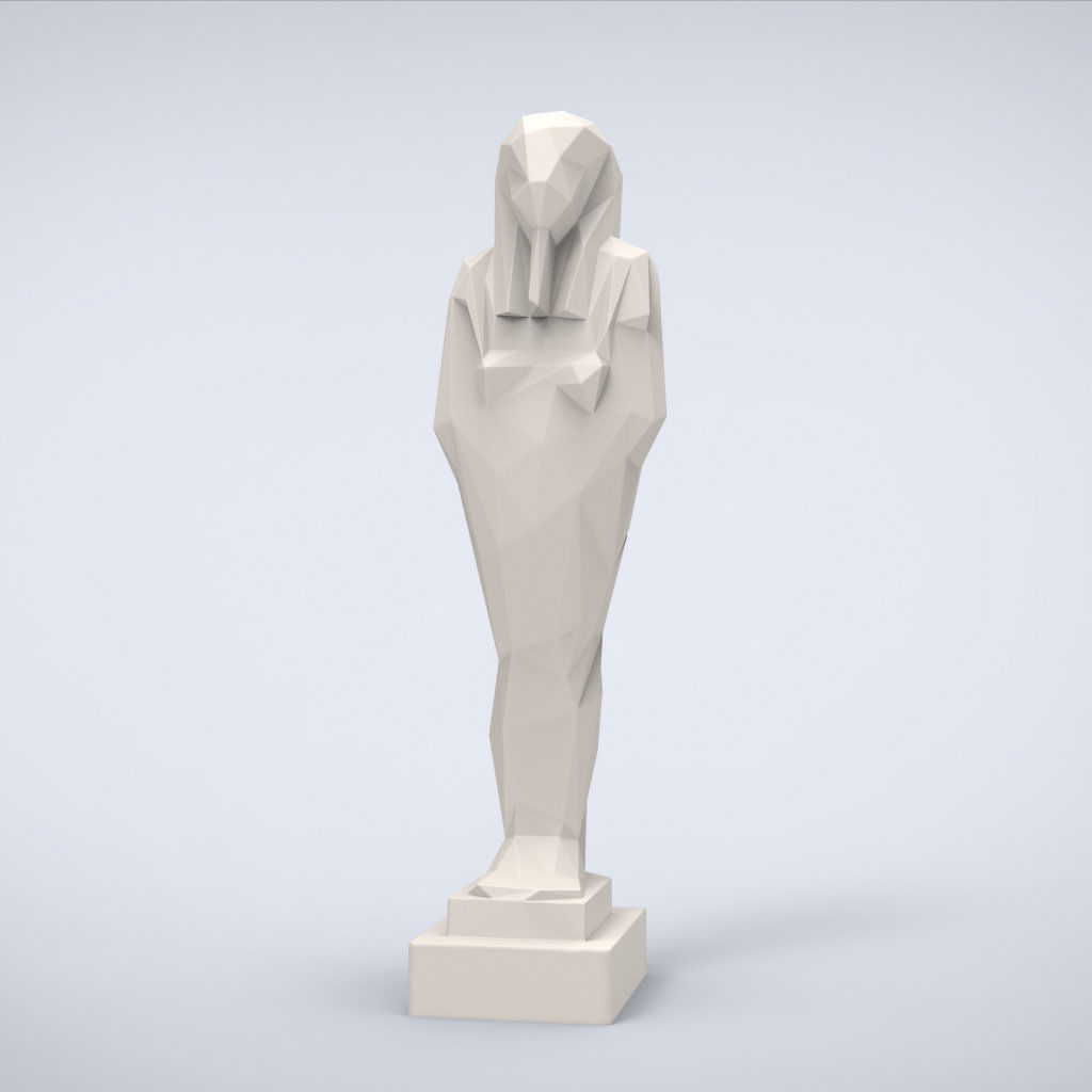 yazdırılabilir şabti düşük poli stil minyatürler meydan okuma minyatür heykel klasik geleneksel antik sanat heykeller 3D print model - Mito3D