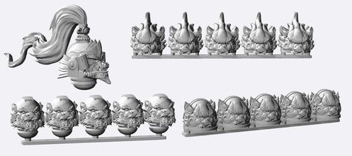 printable space warriors ancient chinese set warhammer 40k marine primaris helmet shoulder lion white scars game accessories games toys 3d print model - Mito3D