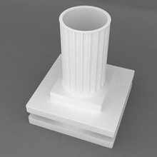 imprimível quadrado cilíndrico pedestal base cilindro plataforma produtos 3d modelo ar vr kritrim kritrimvault 3dpedestal impressão 3dprintingmodel casa decoração 3d print model - Mito3D