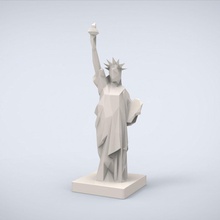 printable statue of liberty lowpoly style miniatures challenge miniature sculpture classic classical traditional ancient national figurines art sculptures 3d print model - Mito3D